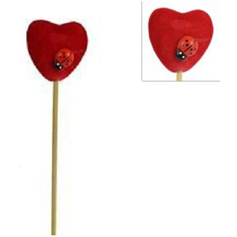 foto del prodotto set 12 pz spilloni con cuore rosso coccinella 3x21x2cm accessori san valentino trade shop traesio
