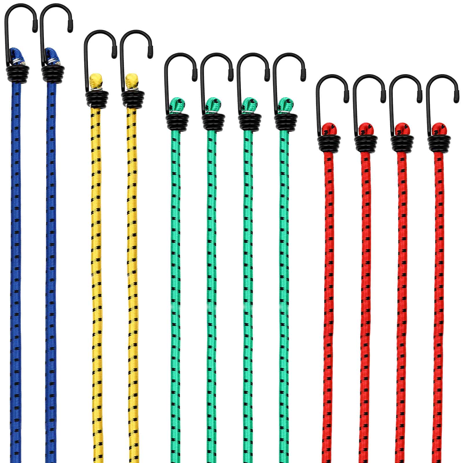 foto del prodotto set 12 x corde elastiche 30-95cm