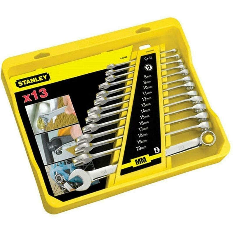foto del prodotto set 13pz chiavi combinate da 8 a 20 stanley 4 94 648