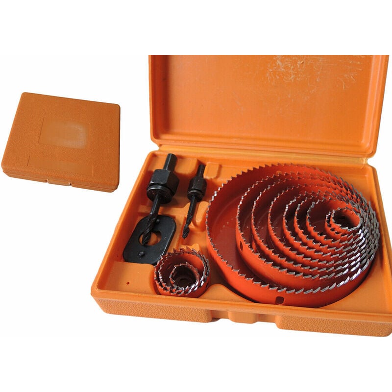 foto del prodotto set 16 pz frese legno frese a tazza per trapano 2 attacchi 19mm a 127mm 122134