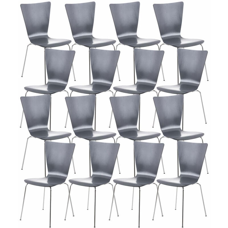 foto del prodotto set 16 sedie impilabili aaron grigio
