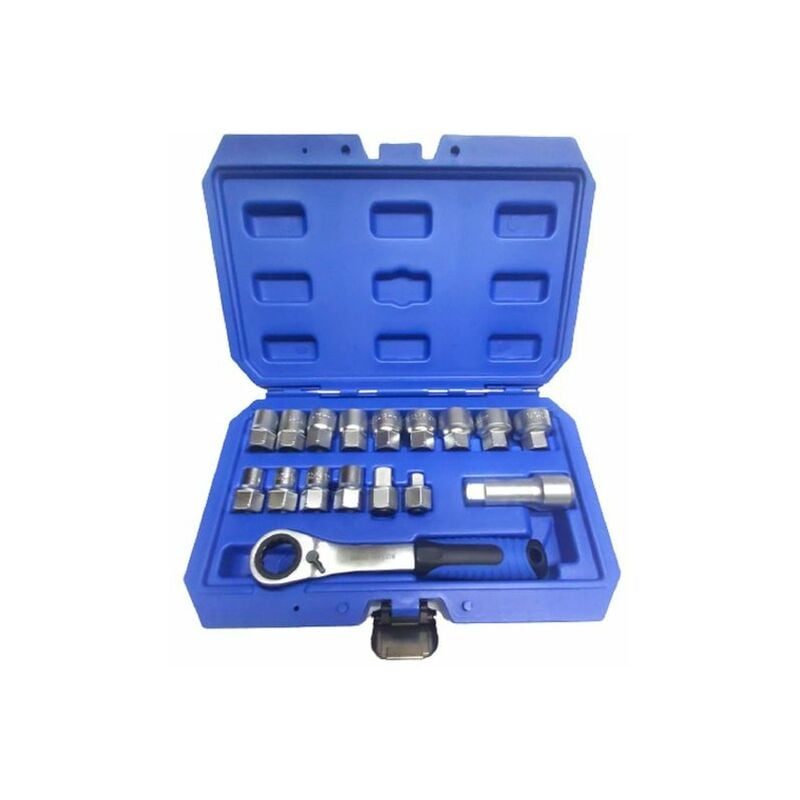 foto del prodotto set 17pz chiavi a bussola passanti 10 24mm con cricchetto reversibile 07472