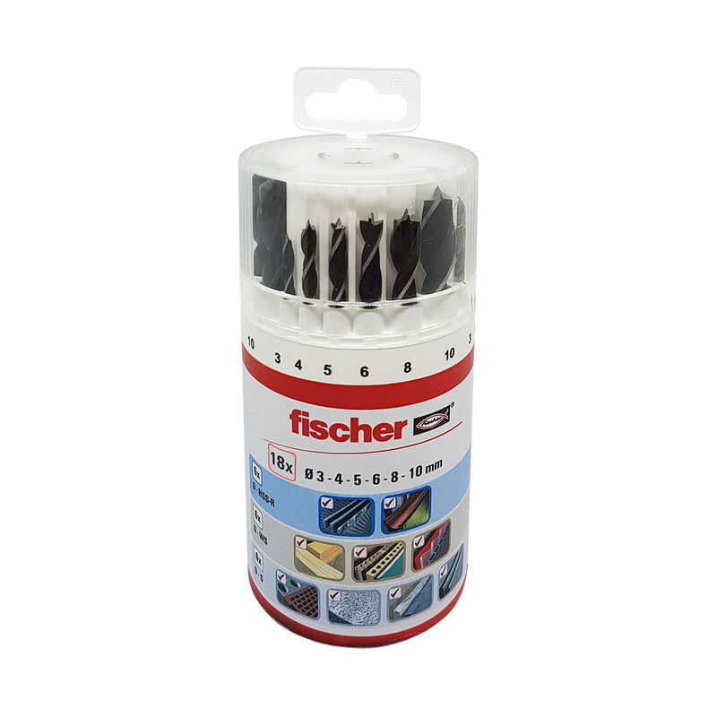 foto del prodotto set 18 punte metallo in box fischer