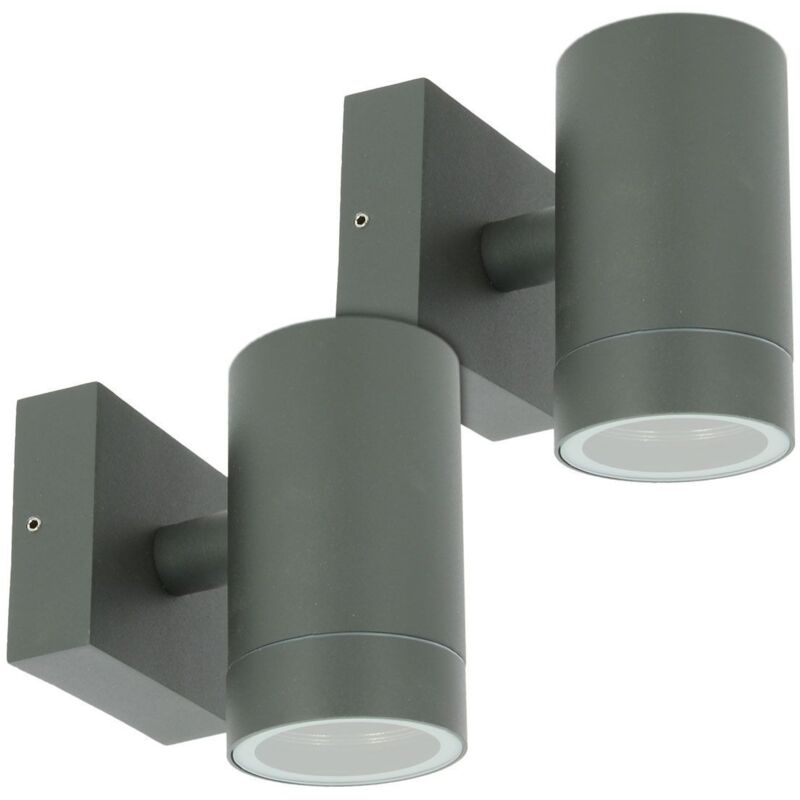 foto del prodotto set 2 applique venezia esterno antracite monofascio gu10 ip54