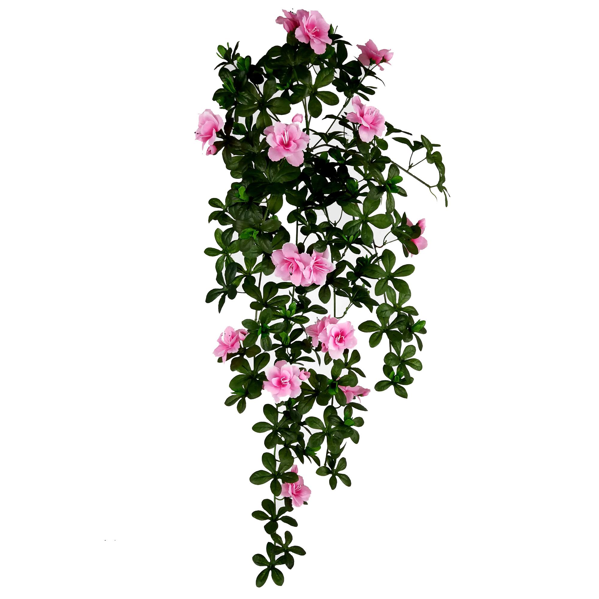 foto del prodotto set 2 azalea artificiale pendente 80 cm rosa