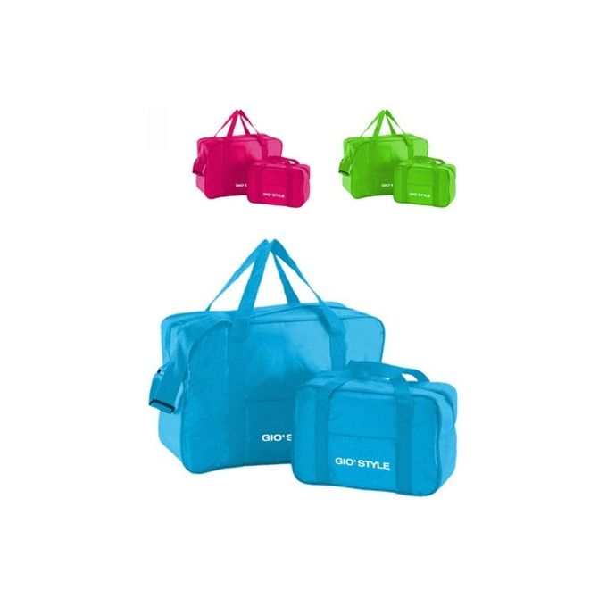 foto del prodotto set 2 borse fiesta rosso lime blu