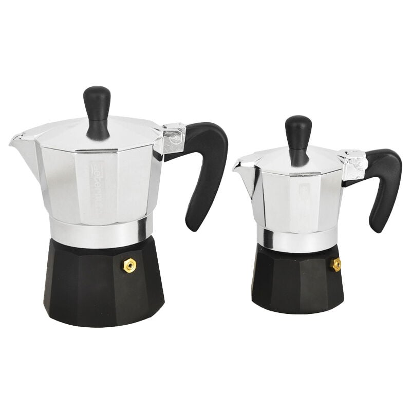 foto del prodotto set 2 caffettiere black pearl da 1 e 3 tazze okx aeternum