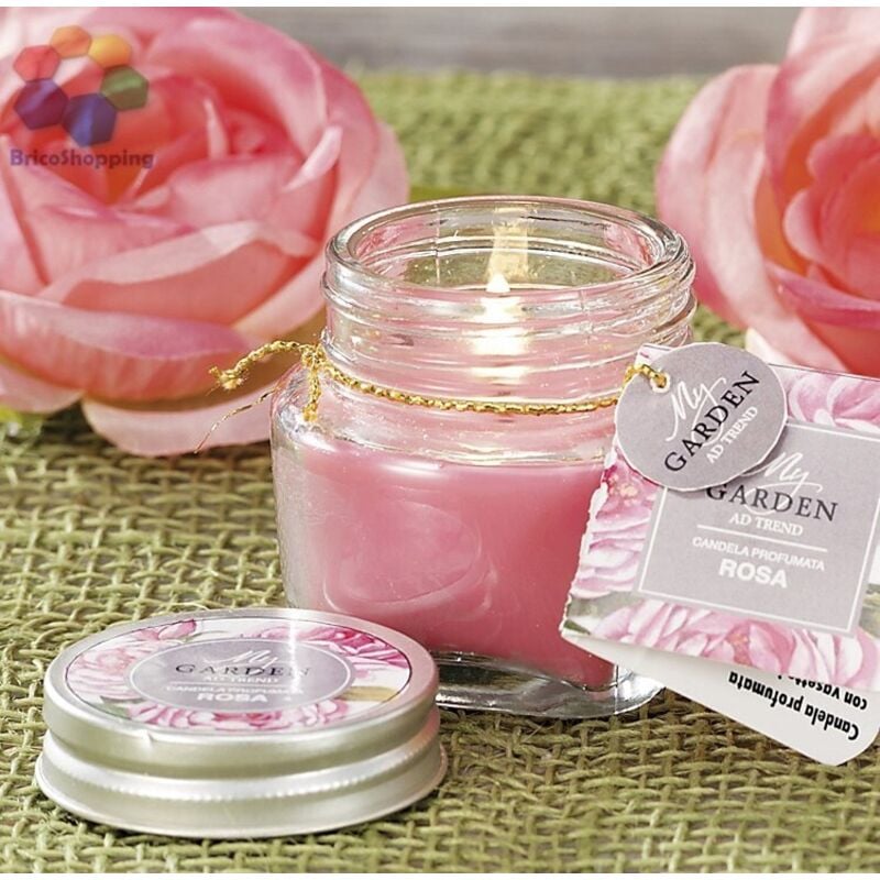 foto del prodotto set 2 candela profumata con mini barattolo vetro 5x5 cm arredo ambiente profumat