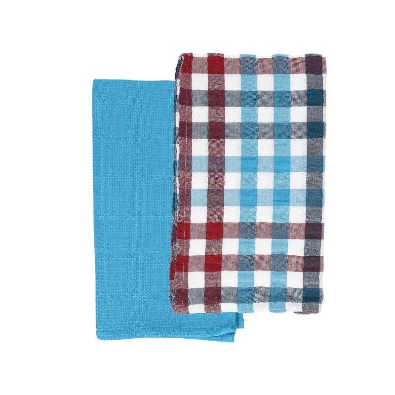 foto del prodotto set 2 canovacci cm 50x70 fragole cotone azzurro