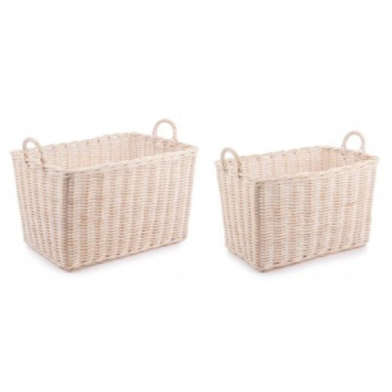 foto del prodotto set 2 ceste 2 manici narra da esterno sbiancante 58x38x37h 65x45x40h