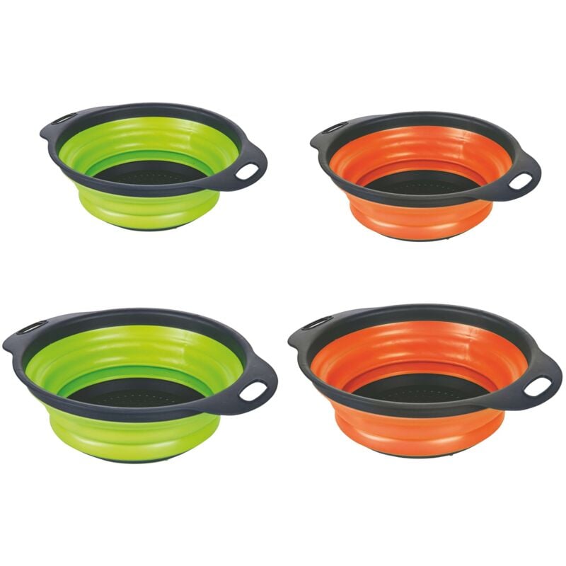 foto del prodotto set 2 colapasta tondi pieghev. 25x20 29.5x24 2 colori assortiti