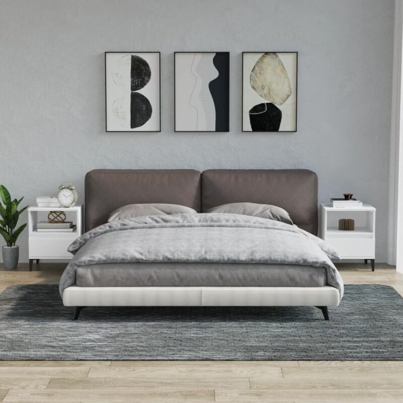 foto del prodotto set 2 comodini da camera da letto,tavolini da notte,armadietto cassettiera cameretta in bianco 40x35x50 cm fvvbe679625 bonnevie