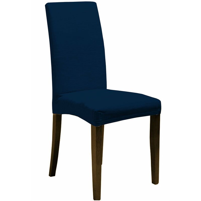 immagine 0 del prodotto set 2 coprisedie con schienale elasticizzati in poliestere blu scuro