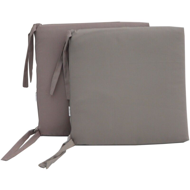 foto del prodotto set 2 cuscini per sedia da giardino 40x40x5 cm in dralon allegro taupe