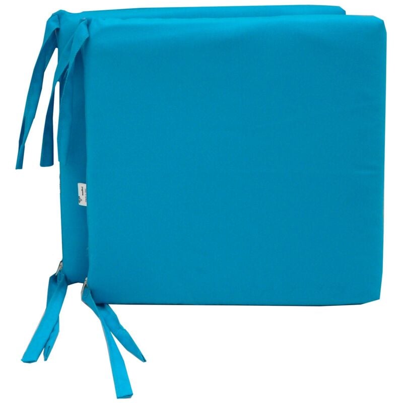 foto del prodotto set 2 cuscini per sedia da giardino 40x40x5 cm in dralon allegro turchese