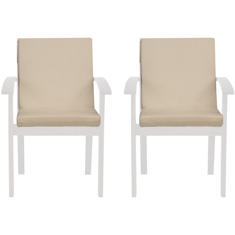 foto del prodotto set 2 cuscini per sedia da giardino 90x45x5 cm in dralon allegro ecru
