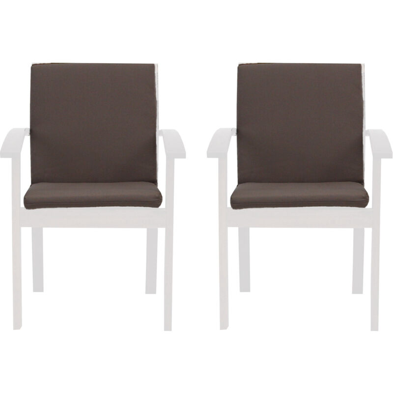 foto del prodotto set 2 cuscini per sedia da giardino 90x45x5 cm in dralon allegro taupe