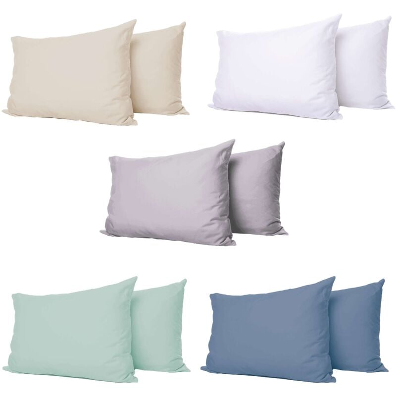 foto del prodotto set 2 federe policotone 74x48 cm 5 colori assortiti