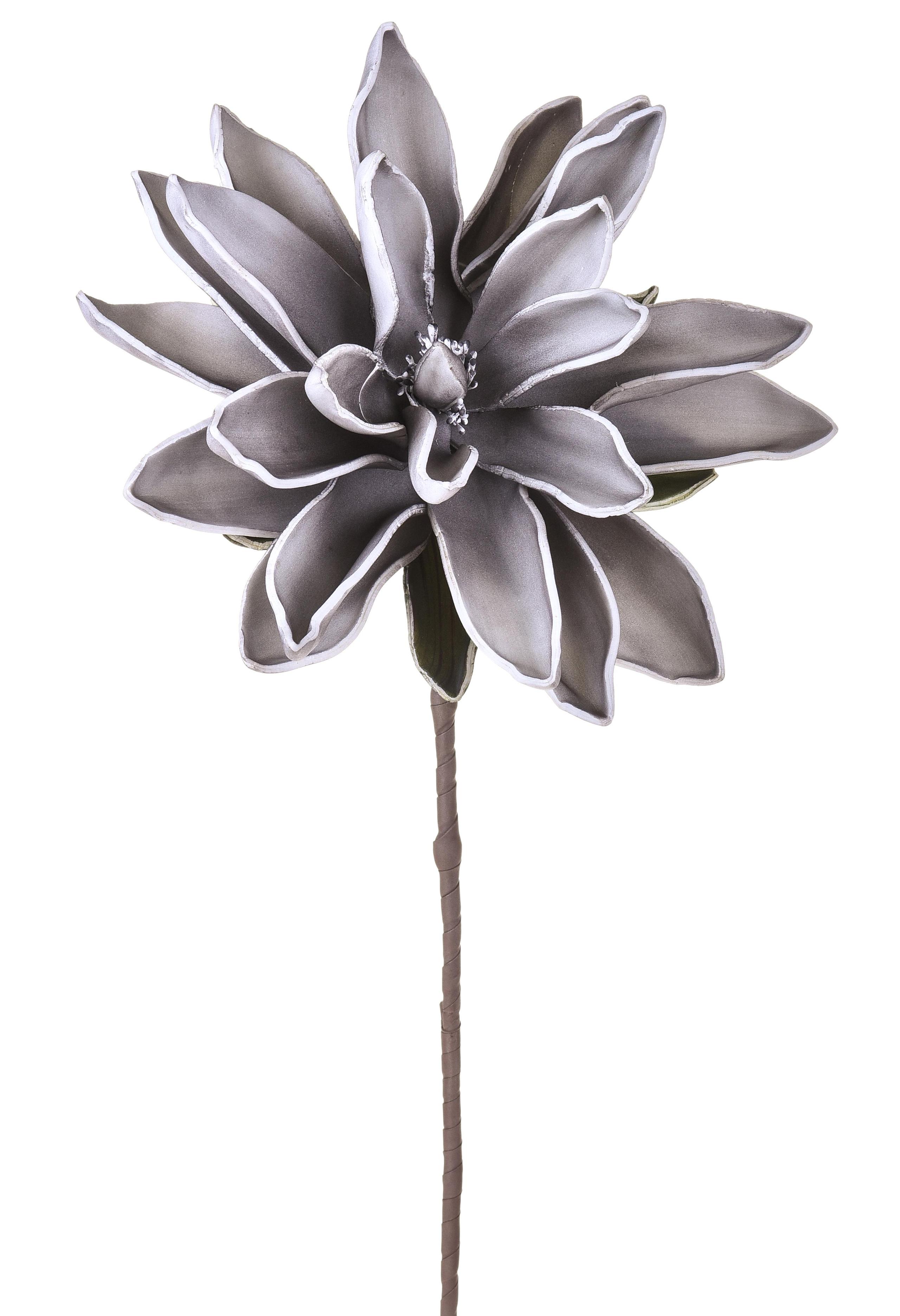 foto del prodotto set 2 fiori di ninfea artificiali altezza 88 cm grigio