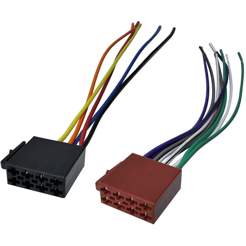 foto del prodotto set 2 iso femmina connettore adattatore blocco alimentazione per autoradio 160mm - - trade shop traesio