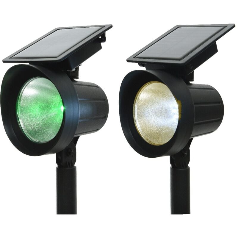foto del prodotto set 2 lampade solari h32cm luce calda multicolor