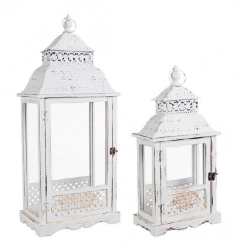foto del prodotto set 2 lanterna kamila rettangolare da esterno