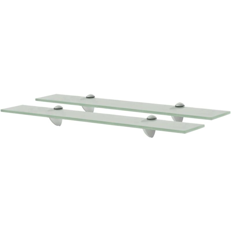 foto del prodotto set 2 mensole galleggianti in vetro temperato disponibili in varie misure dimensioni 60 x 20 cm