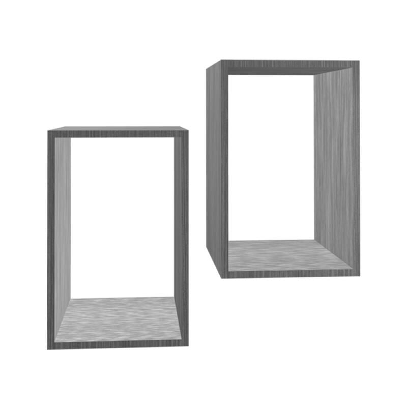 foto del prodotto set 2 mensole rettangolari in colore grigio maury s