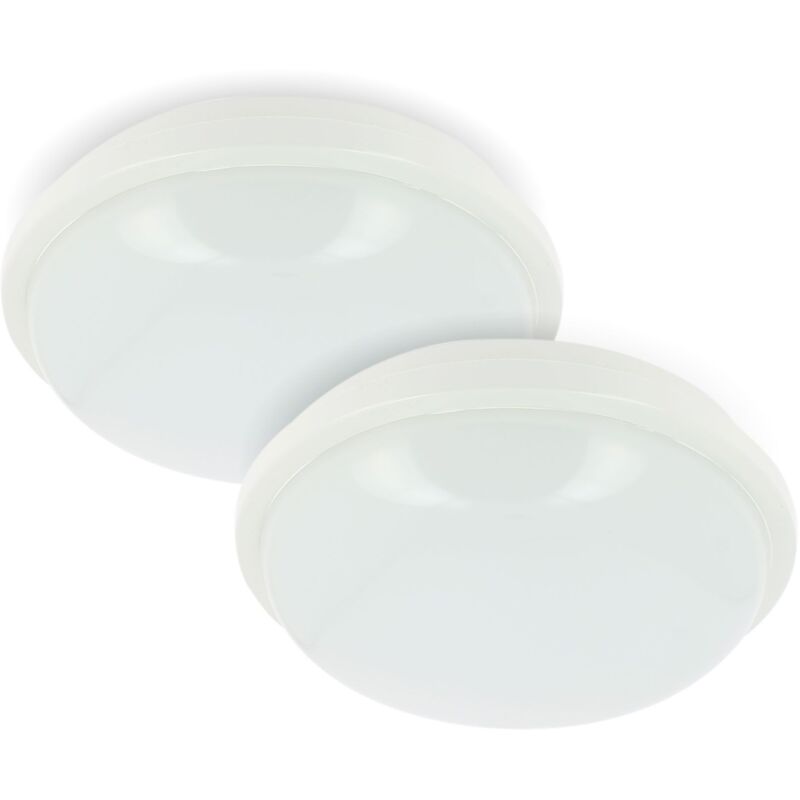 foto del prodotto set 2 obl o plafoniera da esterno led ip65 rotonda 19w temp rature de couleur cct