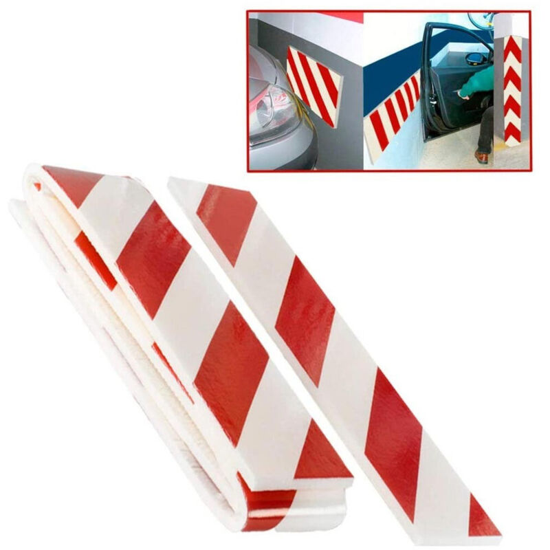 foto del prodotto set 2 pannelli adesivi antiurto per garage box protezione paraurti auto 14x100cm - - trade shop traesio