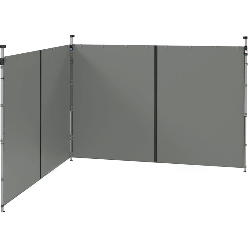 foto del prodotto set 2 pareti per gazebo 3x3 m e 3x6 m in tessuto oxford grigio scuro outsunny