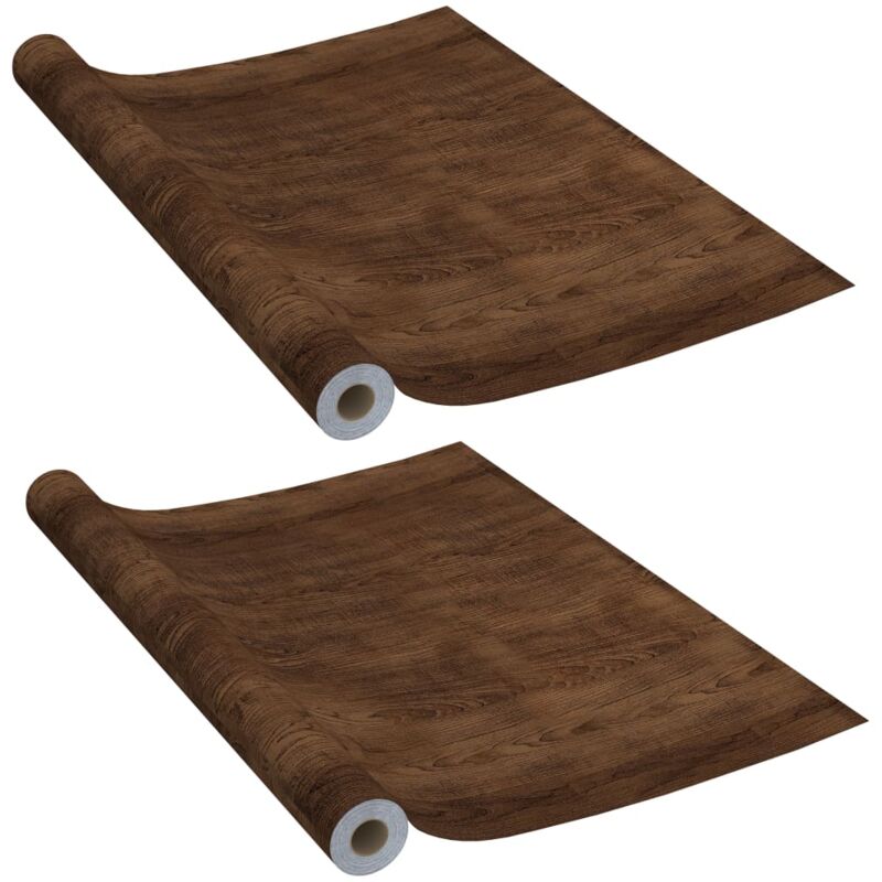 foto del prodotto set 2 pellicole autoadesive per porte rovere moro 210x90 cm pvc dec022129