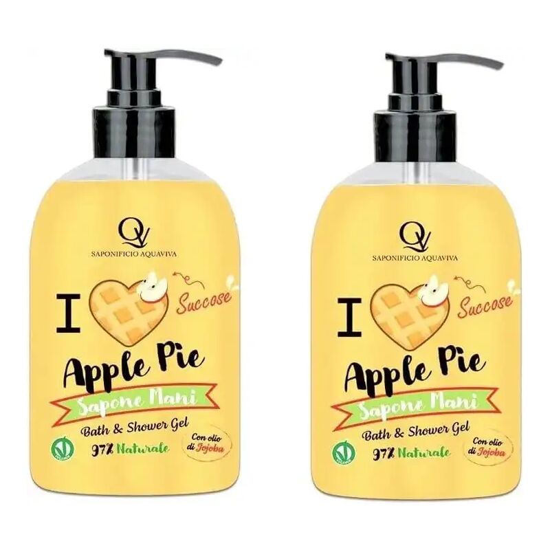 foto del prodotto set 2 pezzi sapone liquido per mani 500ml profumazione crema limone