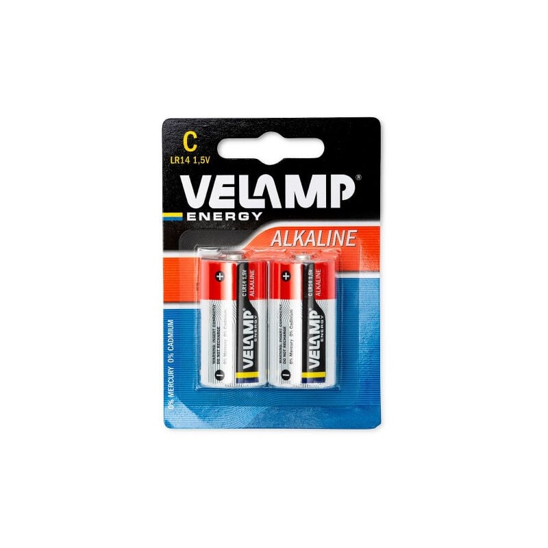 foto del prodotto set 2 pile alcaline mezza torcia lr14 c 1,5v.
