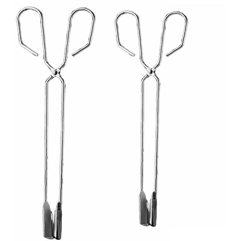 foto del prodotto set 2 pinze a servire da cucina utensili barbecue griglia frittura dolci dessert multifunzione in acciaio