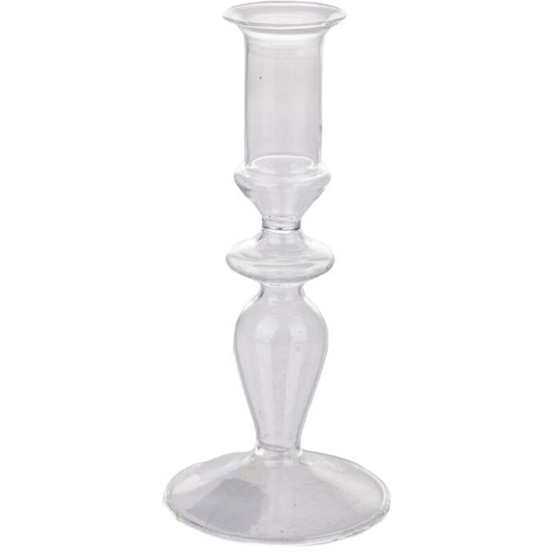 foto del prodotto set 2 porta candela decorativo 16 cm in vetro