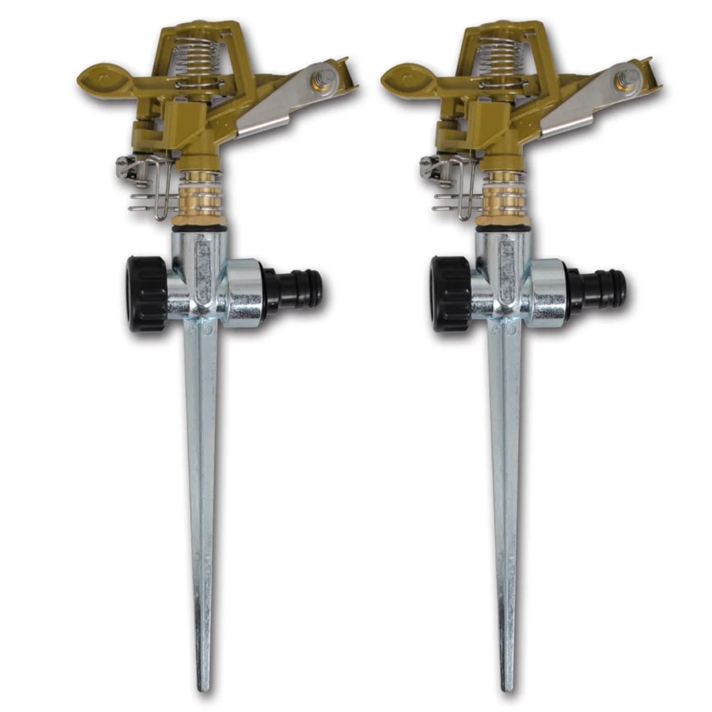 foto del prodotto set 2 pz spruzzatore giardino innaffiatura con picchetto metallo zinco cod mxl 72660
