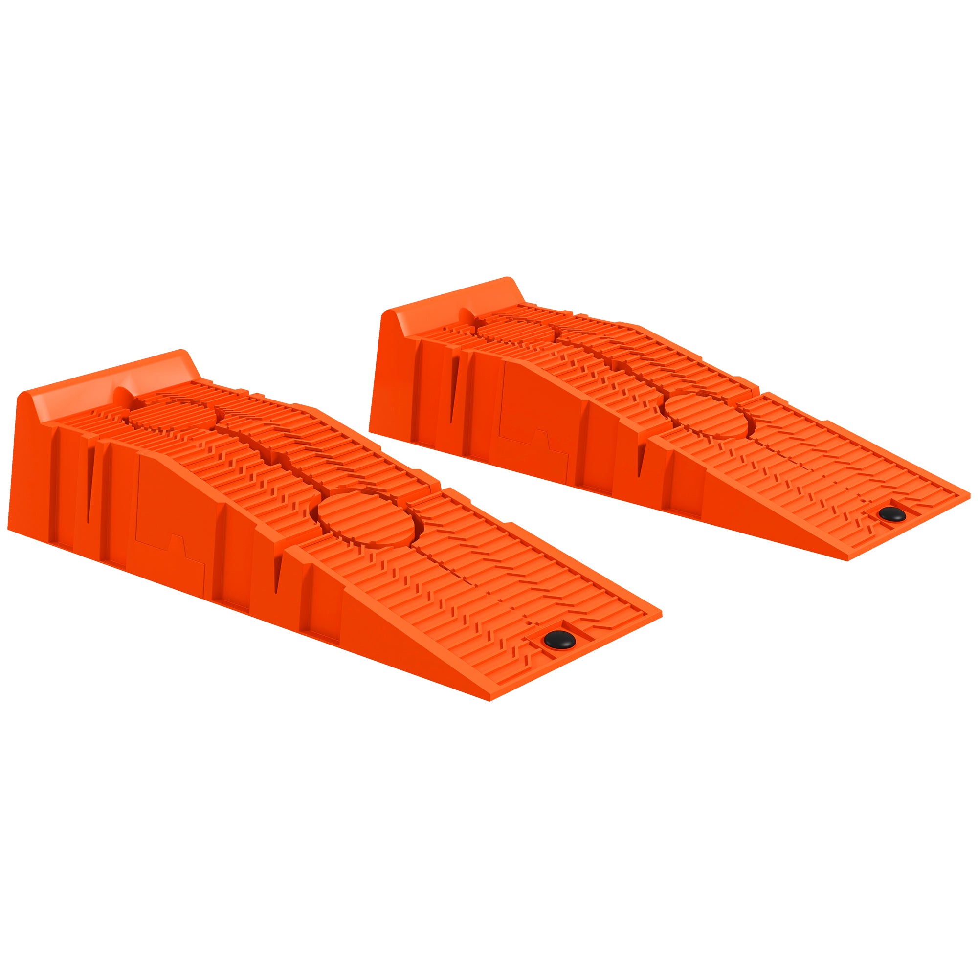foto del prodotto set 2 rampe per auto 91x30x21 cm con carico massimo 5 tonnellate in plastica arancione