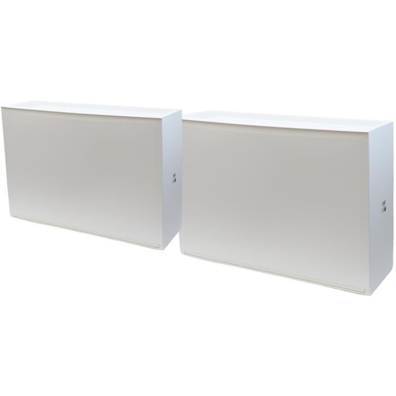 foto del prodotto set 2 scarpiere in propilene 51 x 17 x h39 cm componibili impilabili bianche