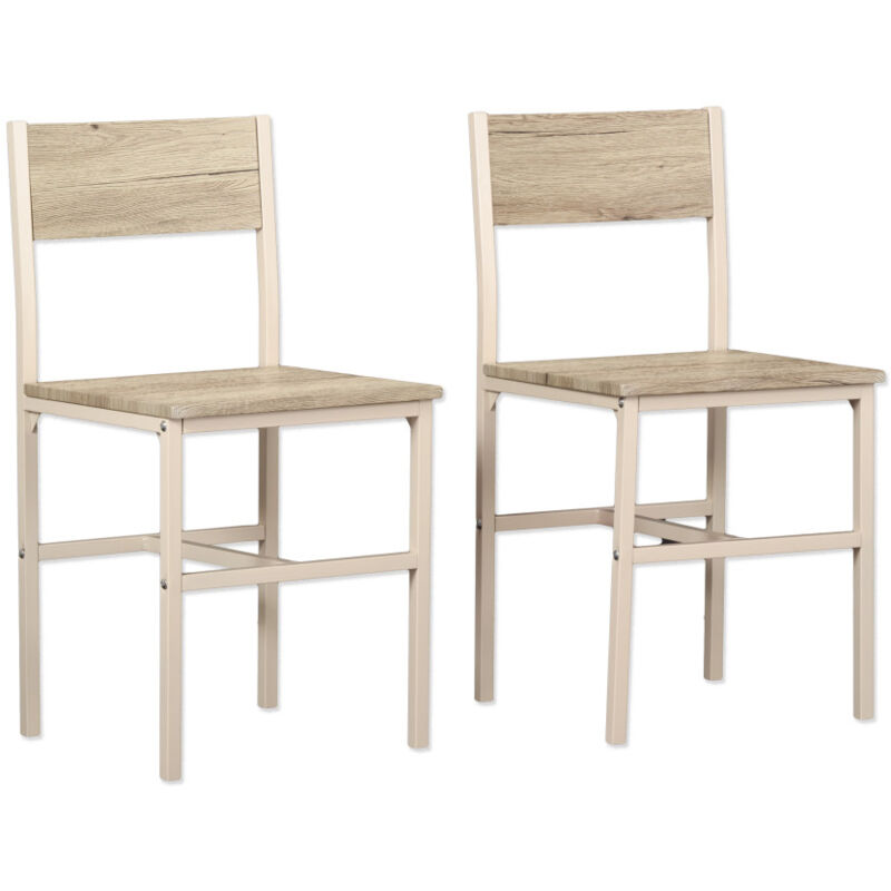 foto del prodotto set 2 sedie colore beige rovere mod. portofino