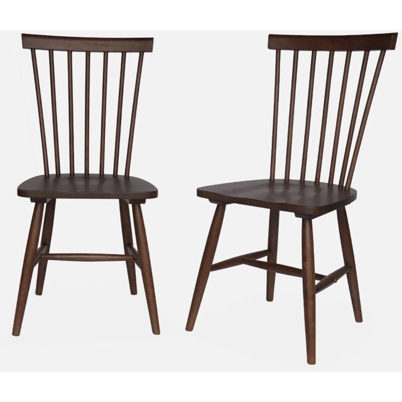 foto del prodotto set 2 sedie da pranzo in legno, impilabili stile vintage