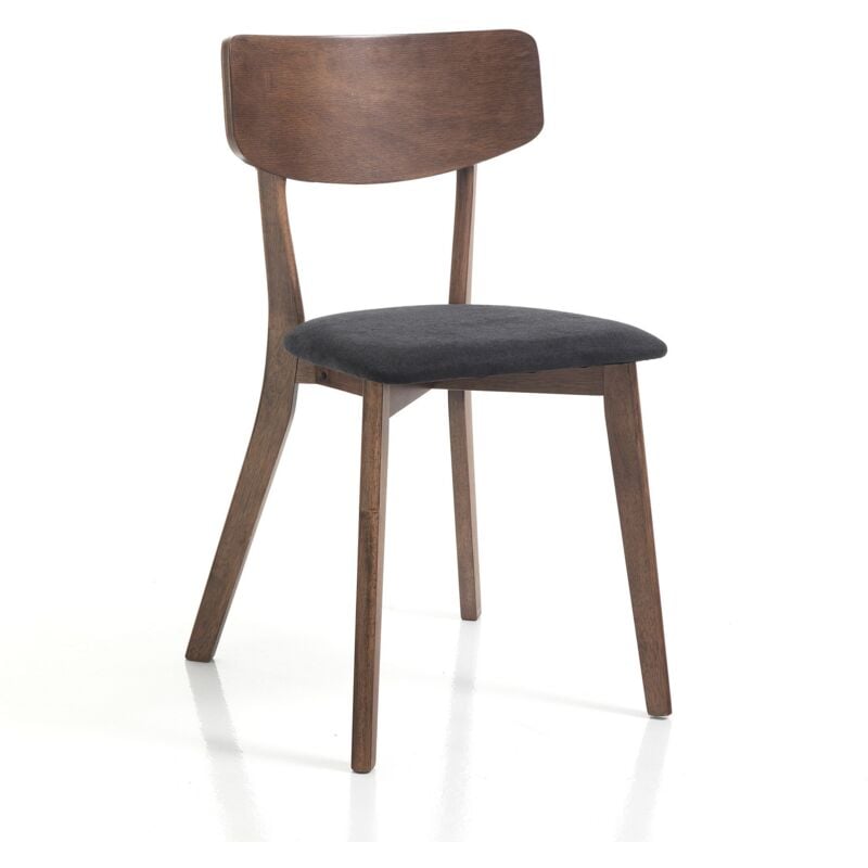 foto del prodotto set 2 sedie in tessuto grigie cm. h.80 x l.44 x p.47