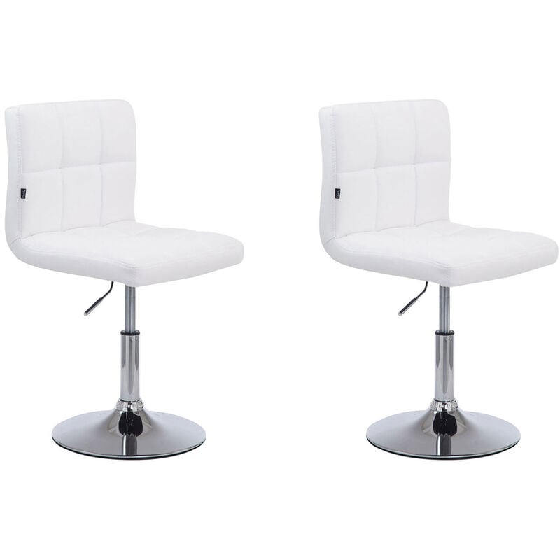 foto del prodotto set 2 sedie lounge palma v2 in similpelle bianco