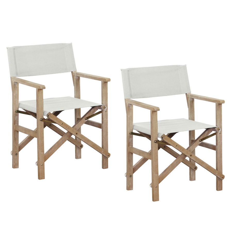 foto del prodotto set 2 sedie regista pieghevoli 57x53xh87 cm in legno di acacia brindisi ecr 