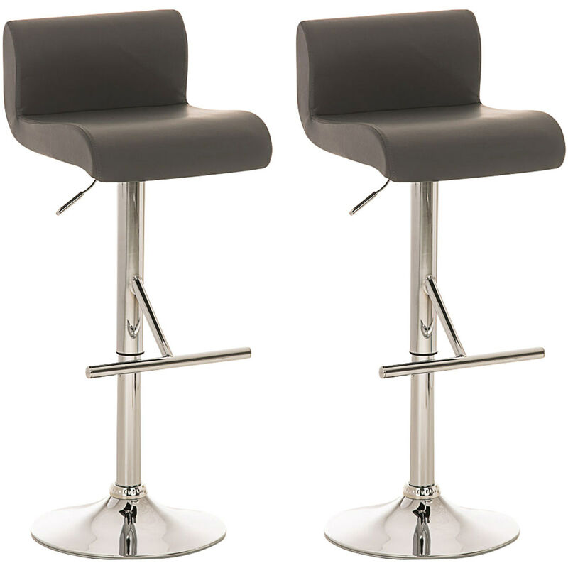 foto del prodotto set 2 sgabelli bar california in similpelle grigio