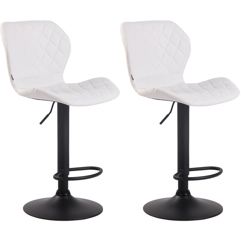 foto del prodotto set 2 sgabelli bar cork in similpelle bianco nero