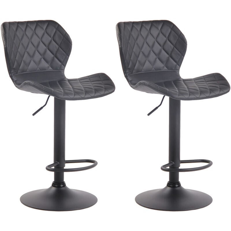 foto del prodotto set 2 sgabelli bar cork in similpelle nero nero
