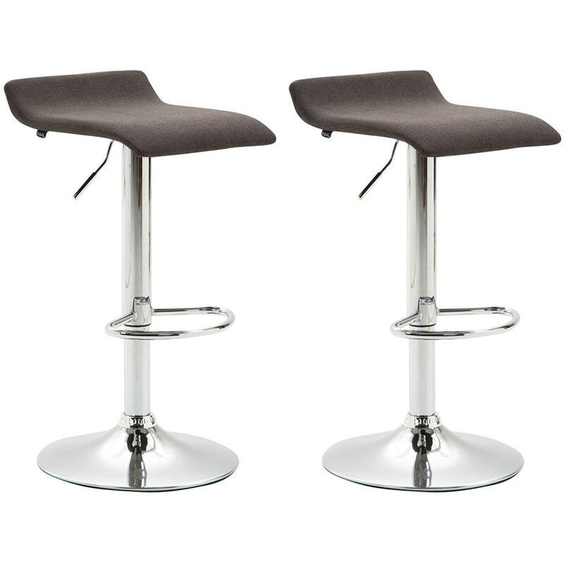 foto del prodotto set 2 sgabelli bar dyn v2 in tessuto grigio scuro