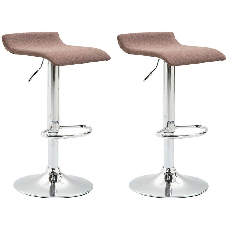 foto del prodotto set 2 sgabelli bar dyn v2 in tessuto marrone