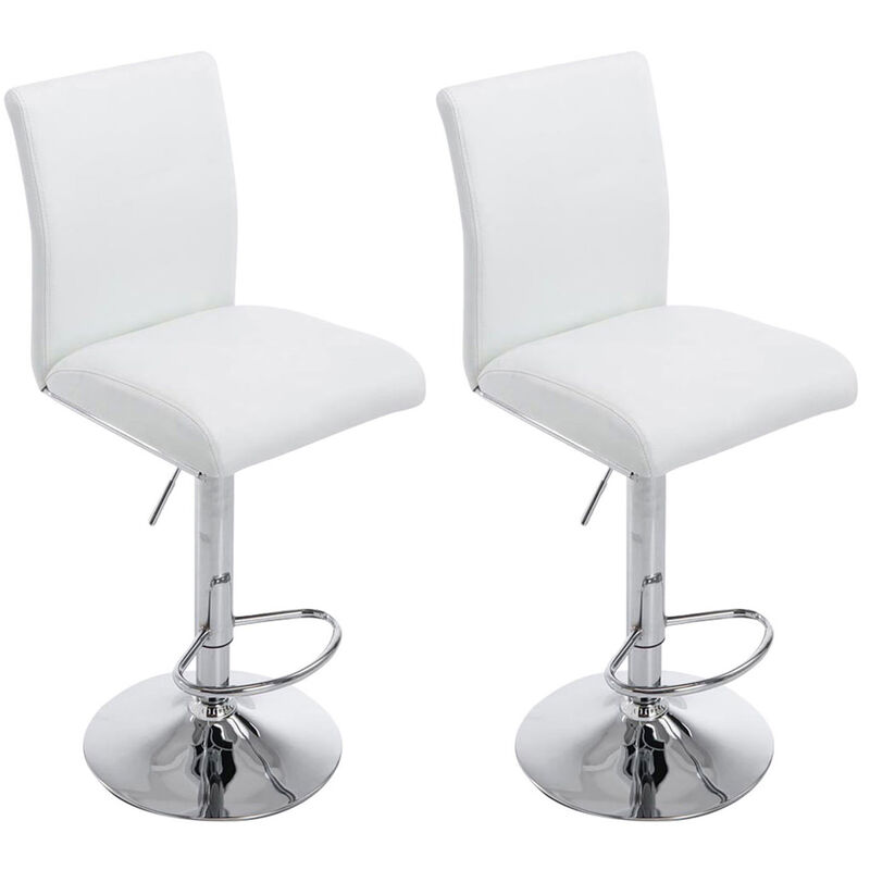 foto del prodotto set 2 sgabelli colonia in similpelle bianco